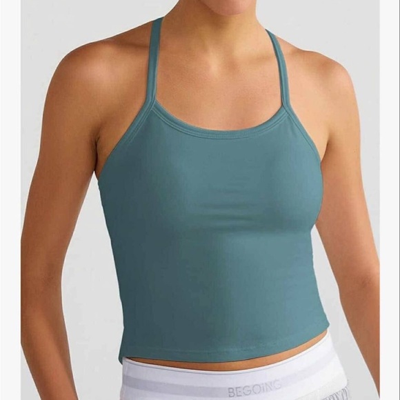 Dark Green Strappy Tank Top/Bra Top - Picture 4 of 4